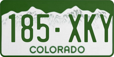 CO license plate 185XKY