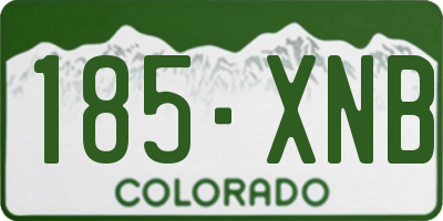 CO license plate 185XNB