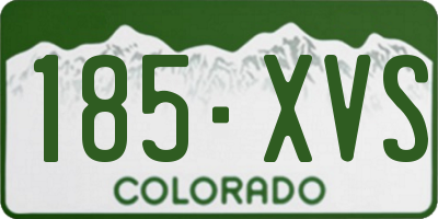 CO license plate 185XVS