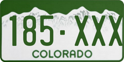 CO license plate 185XXX