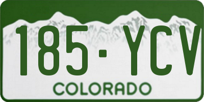 CO license plate 185YCV