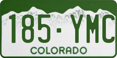 CO license plate 185YMC