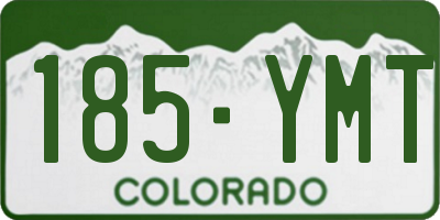 CO license plate 185YMT