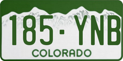 CO license plate 185YNB