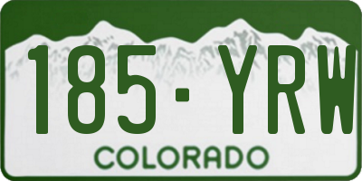 CO license plate 185YRW