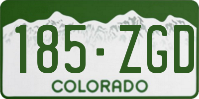 CO license plate 185ZGD
