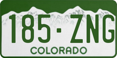 CO license plate 185ZNG