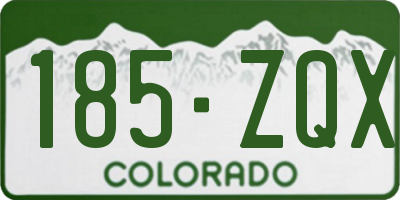 CO license plate 185ZQX