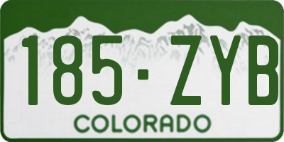 CO license plate 185ZYB