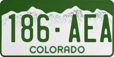 CO license plate 186AEA