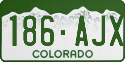CO license plate 186AJX