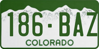 CO license plate 186BAZ