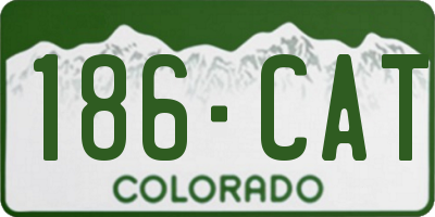 CO license plate 186CAT