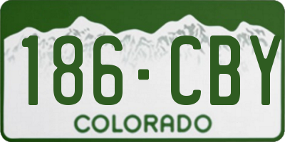 CO license plate 186CBY