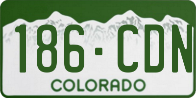 CO license plate 186CDN