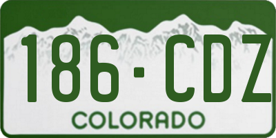 CO license plate 186CDZ