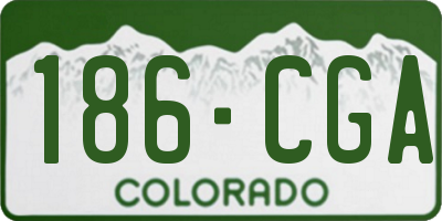 CO license plate 186CGA