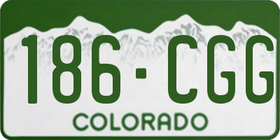CO license plate 186CGG