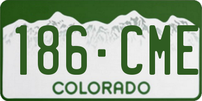 CO license plate 186CME