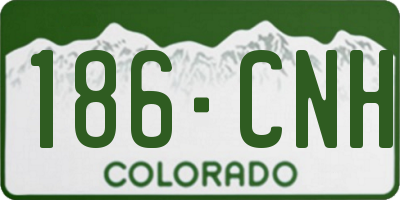 CO license plate 186CNH