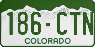 CO license plate 186CTN