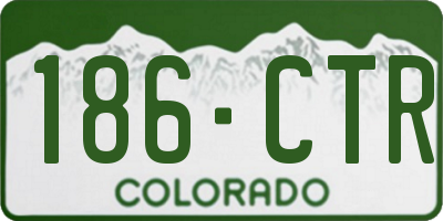 CO license plate 186CTR