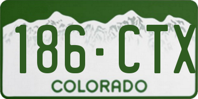 CO license plate 186CTX
