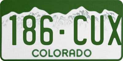 CO license plate 186CUX