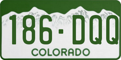 CO license plate 186DQQ