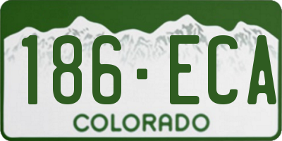 CO license plate 186ECA