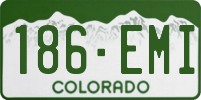CO license plate 186EMI