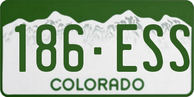 CO license plate 186ESS