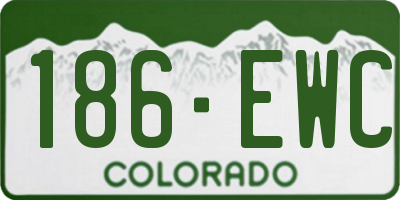 CO license plate 186EWC