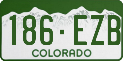 CO license plate 186EZB