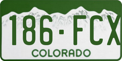 CO license plate 186FCX