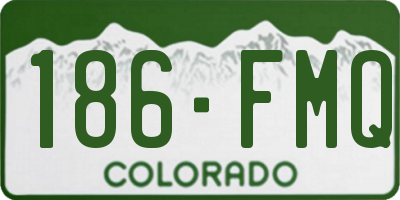 CO license plate 186FMQ