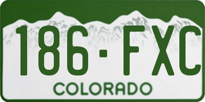 CO license plate 186FXC