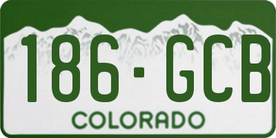 CO license plate 186GCB
