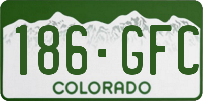CO license plate 186GFC
