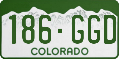 CO license plate 186GGD