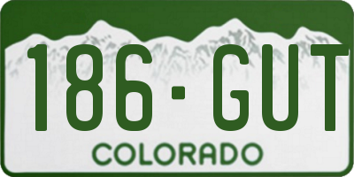 CO license plate 186GUT