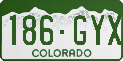 CO license plate 186GYX