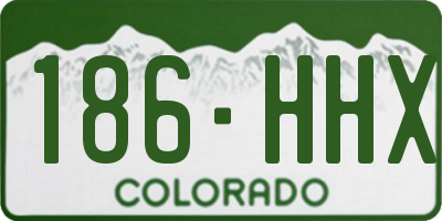 CO license plate 186HHX