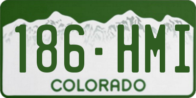 CO license plate 186HMI
