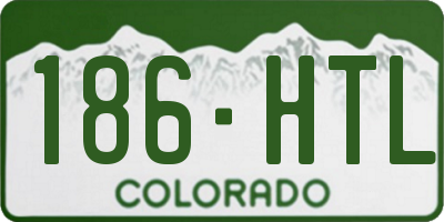 CO license plate 186HTL