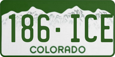 CO license plate 186ICE