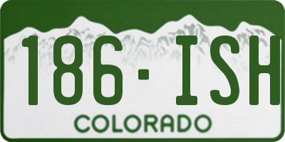 CO license plate 186ISH