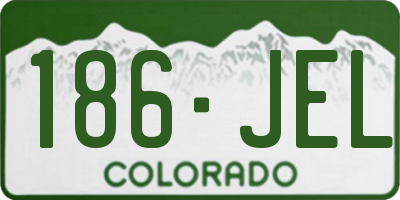 CO license plate 186JEL