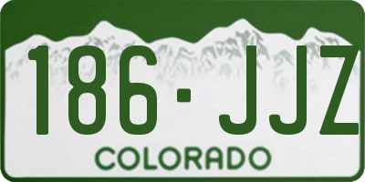 CO license plate 186JJZ