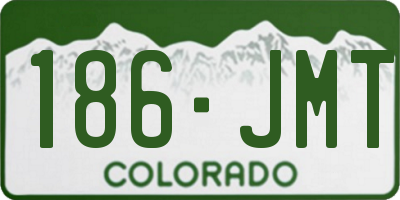 CO license plate 186JMT